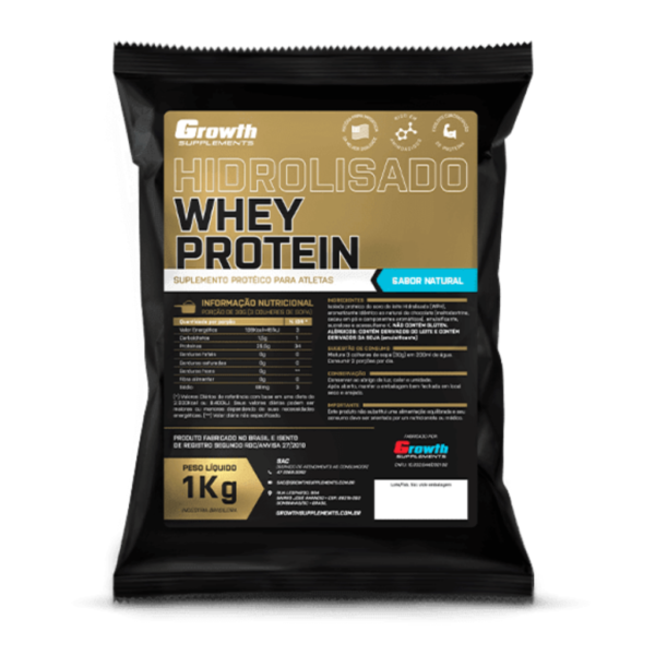 WHEY PROTEIN HIDROLISADO 1KG (SABOR NATURAL) – GROWTH SUPPLEMENTS