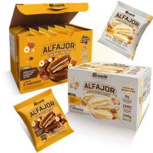Alfajor com Whey Protein – Display C/ 6 Un. – Growth Supplements